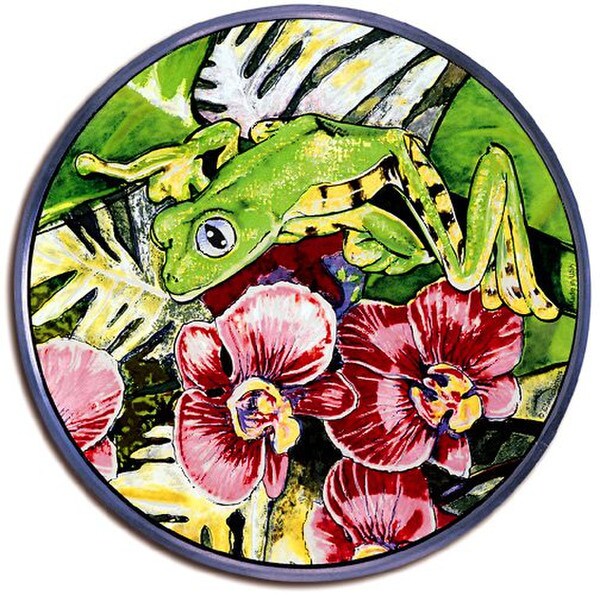 Tree Frog American Museum Of Natural Stained Glass Replica